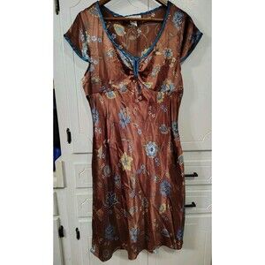 Giorgio Fiorlini Midi Dress Floral  Fairy Babydoll Size 14 Evening